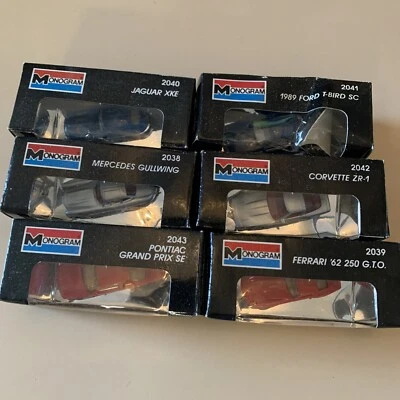 Vintage 1989 Lot Of Six Cars Each Monogram Mini Exacts 1:87 Ho Scale Gullwing - Image 1 of 4