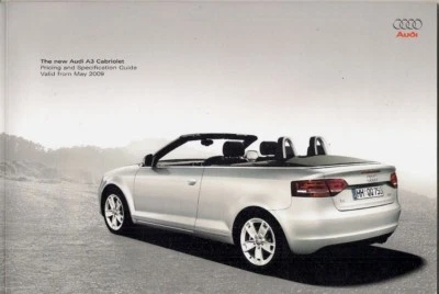 Audi A3 Cabriolet 2009-2010 UK Market Brochure Standard Sport S line Black Ed. - Image 1 of 2
