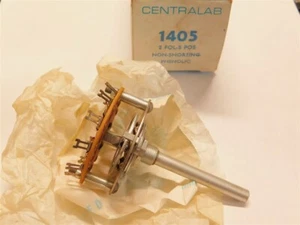Vintage Centralab 1405 2-poliger 5 Positionen Phenol nicht kurzschließender Drehschalter - Bild 1 von 2