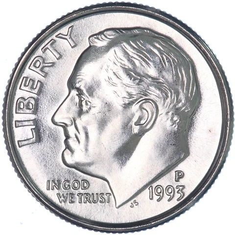 1993 P Roosevelt Dime Choice BU US Coin Cover
