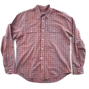 Jack Spade Men's L Button Up Shirt Red White Blue Checker 100% Cotton Casual - Picture 1 of 8