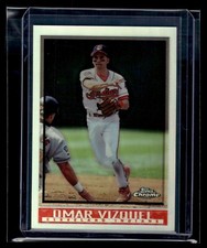 1998 Topps Chrome Refractor #33 Omar Vizquel Indians EXMT Scratches Corner Wear