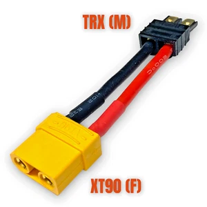✅  Adapter XT90 Buchse Female auf TRX Stecker Male Goldstecker 12AWG Lipo Akku ✅ - Bild 1 von 14