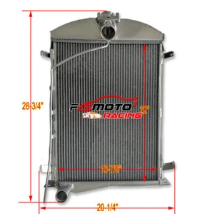 FOR 1930-1931 Ford Model A/AA Heavy Duty 3.3L L4 L-HEAD MT Aluminum Radiator - Bild 1 von 7