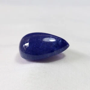 74.34 Carat Natural Top Blue Tanzanite Pear Shape Cabochon 31.7x20.7x13.4 MM - Picture 1 of 9