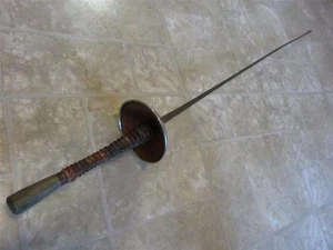 Vintage French Fencing Sword Antique Old Swords Fight Mask Weapon RARE 8281 - Picture 1 of 1