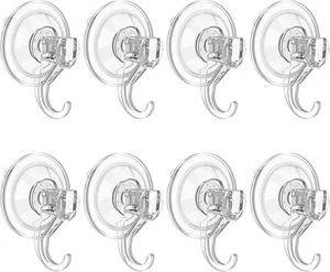 VIS'V Wreath Hanger, Large Suction Cup Hooks, Heavy Duty, Large, Clear - Picture 1 of 9
