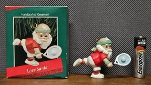 Hallmark Keepsake Ornament Love Santa Claus Tennis Pickle Ball 1988 Vtg - Picture 1 of 10