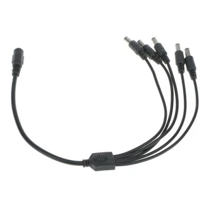 DC 1 Female to 5 Male Power Splitter Cable Y Adapter Connector Cord for CCTV - Picture 1 of 4
