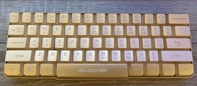 Bugha Limited Edition Gold LED Gaming 60% Keyboard GA-0043-Gold untested  - Image 1 of 2