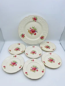 🌹 Rosenthal Sanssouci Moosrose colección platos marfil 7 piezas ostentoso - Imagen 1 de 7