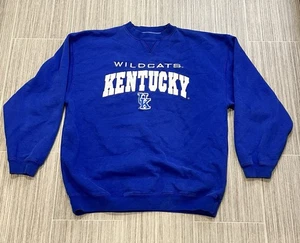 Vtg University of Kentucky Wildcats UK Sweatshirt Pullover Blue Embroidered XL - Picture 1 of 5