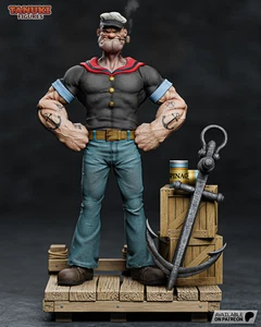 Popeye 3D Resin Printed Statue – Classic Cartoon Unpainted Model Kit – 1/4-1/12 - Picture 1 of 7