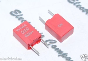 10pcs - WIMA MKS2 5600P (5600PF 5.6nF) Condensatore pellicola 630V passo 5%:5mm - Foto 1 di 4