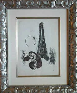 Marc Chagall - Madre e hijo en la torre Eifel (M.94) 1954 - Litografía original - Imagen 1 de 7