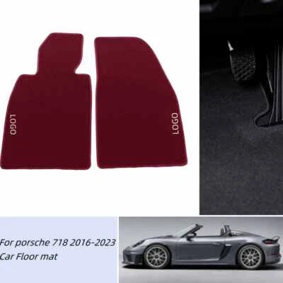 For Fit Porsche 718 2016-2023 Car Floor Mat Front Row Custom Carpets Velour Foto 1 de 4