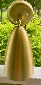 Vintage Mid Century  Brass  gold tone Cone Bullet Wall Sconce light fixture mcm - Picture 1 of 6