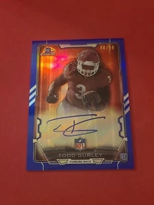 2015 Todd Gurley /99 Bowman Chrome Blue Refractor Rookie Auto RC #BCRA-TG - Picture 1 of 2