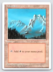 Magic The Gathering Basic Land 1995 Mountain Magic The Gathering Alternate 4ª edición casi nuevo - Imagen 1 de 2