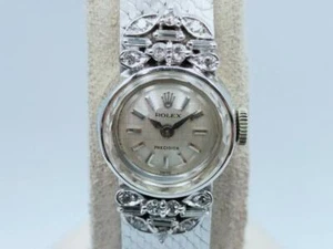 Authentic Rolex Dress Diamonds Ref 2632 Women's Watch in 18K White Gold - Picture 1 of 10