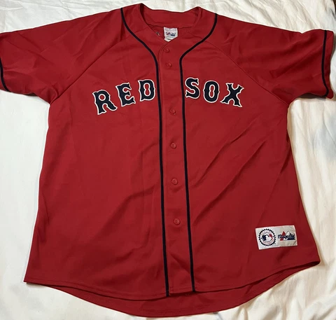 Vintage Boston Red Sox Majestic Nomar Garciaparra Jersey #5 Mens Size XXL Cover