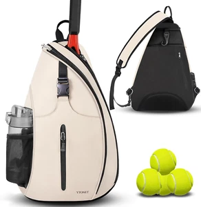 Ytonet Tennis Bag, Tennis Sling Backpack Crossbody Water Resistant for Men Women - Picture 1 of 12