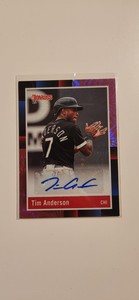 2022 Donruss Retro '88 Signatures Pink Fireworks Tim Anderson /49 Auto 