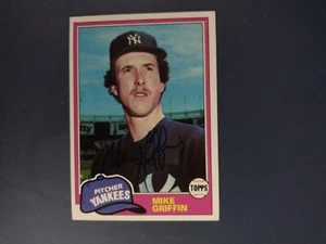 1981 Topps Mike Griffin Autographed Card - Picture 1 of 2