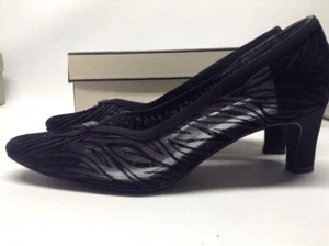 Life Stride 7M SEXY "Suzette" Nero Tacchi Trasparente Stampa Animalier WOW Vedi Foto - Foto 1 di 6