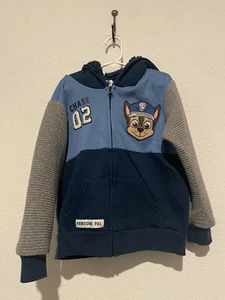 Paw Patrol Chase Zip Up Hoodie Jacket Toddler Boy - Size 6 - Blue Grey - Picture 1 of 8
