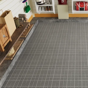 60PCS Plastic Interlocking Patio Deck Tiles 12"x12" Outdoor Indoor Flooring Gray - Picture 1 of 12