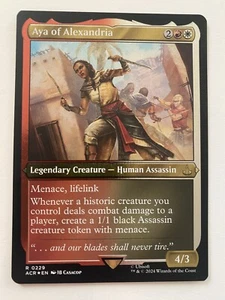 Aya Of Alexandria (0229) *ETCHED FOIL* Assassin’s Creed ACR MTG MT/NM Comb Ship - Picture 1 of 10
