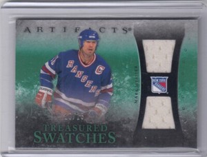 2010-11 Artifacts Treasured Swatches Jersey Emerald Mark Messier 10/15 *S6063