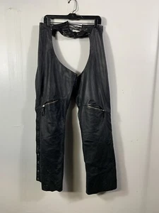 Motorcycle Chaps Women Power Trip Medium Leather Warm - Picture 1 of 12