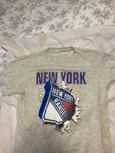 NEW YORK RANGERS NY VINTAGE 2 SIDED TEE 90'S - Picture 1 of 7