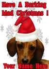 Barking Mad .. Dog ptcc62 Christmas card  Xmas A5 Personalised Greeting Cards