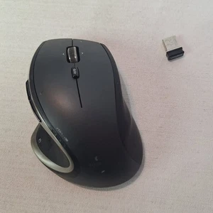 Logitech MX Performance Dark Field Black & Silver Mouse /w Dongle - Afbeelding 1 van 7