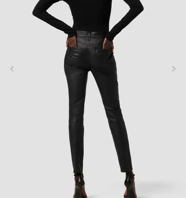 HUDSON Jeans BARBARA High Rise Stretch Lamb LEATHER Skinny Pants SEXY Sz 29 NEW! - Image 1 of 4