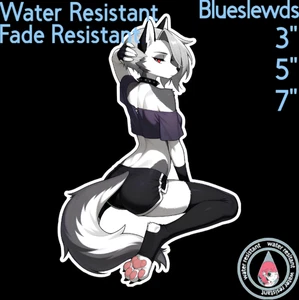 Hellava Boss Hellhound Loona 3" / 5" / 7" Lewd Anime Laptop Bottle Sticker - Picture 1 of 1