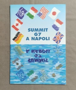 1994 SUMMIT G7 FOLDER CONTENETE 4 CARTOLINE AFFRANCATE CON ANNULLI SPECIALI - Imagen 1 de 11