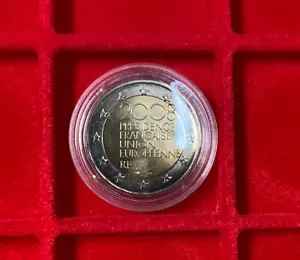 2 Euro Gedenkmünze Frankreich 2008 EU Ratspräsidentschaft in Kapsel unzirkuliert - Bild 1 von 2