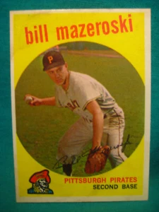 1959 Topps #415-Bill Mazeroski-Piratas de Pittsburgh-Salón de la Fama-#3418 - Imagen 1 de 2