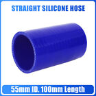 55mm ID Car Blue Straight Silicone Hose Coupler Intercooler Tube