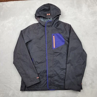 Under Armour Jacket Boys XL Windbreaker Coat Hoodie Coldgear Storm Infrared Kids - Image 1 of 4