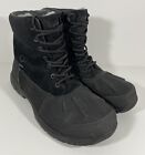Ugg Mens Metcalf Waterproof Leather Lace-Up Winter Boots Black Size 9