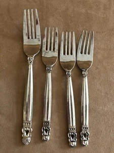 Godinger Olde Copenhagen Lot 4 Silverplate Fork replacement salad silverware - Picture 1 of 5