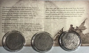 Silver Dollars Of The American Revolution - 3- 8 Reales Shipwreck Coins With COA - Picture 1 of 9
