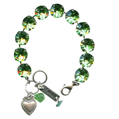 Pulsera Mariana Fab Peridoto Cristales Austriacos Mis Tesoros Coll. Foto 1 de 3