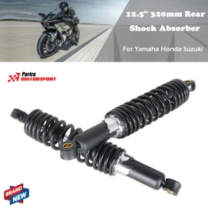 2pcs Black 12.6'' 320mm Motorcycle Rear Shock Absorber For Suzuki GS 125 150 - Picture 1 of 8