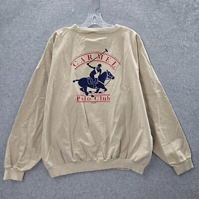 Camiseta masculina vintage Crazy Shirts bege grande carmelo polo clube pulôver gráfico - Imagem 1 de 4